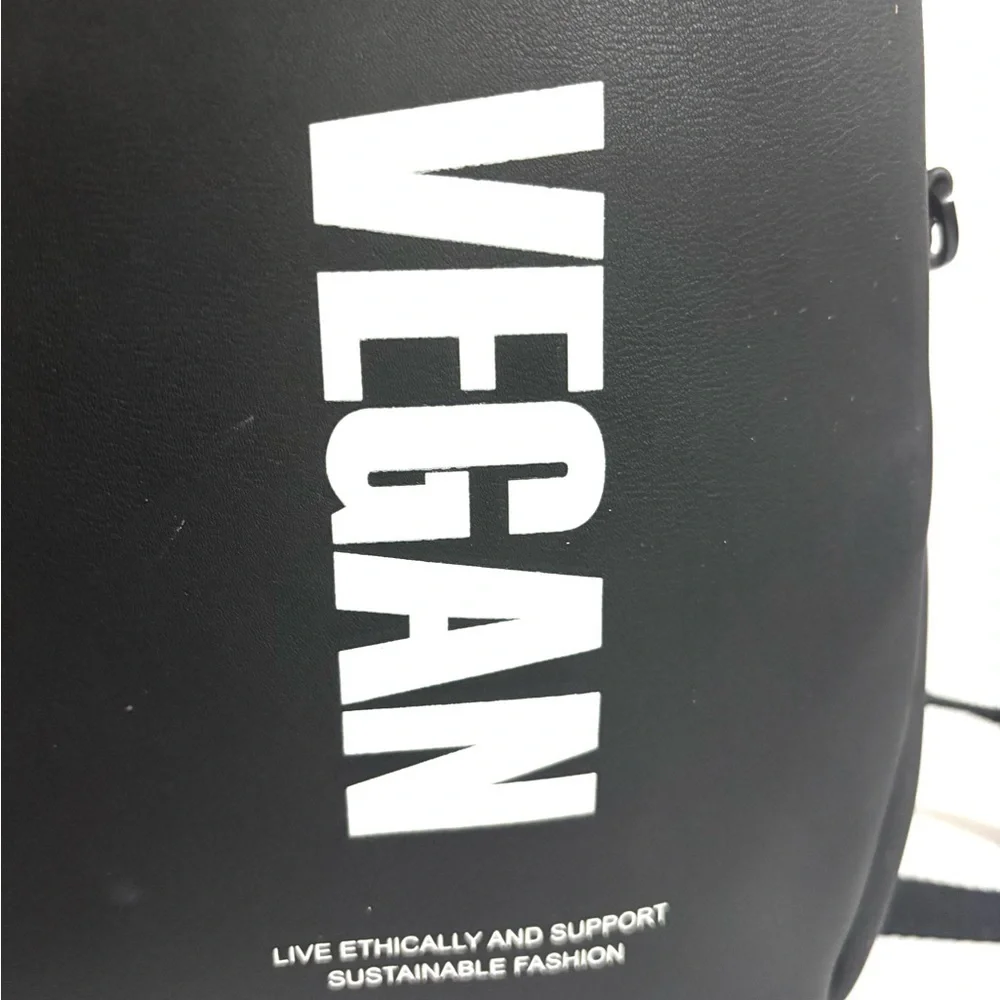 Vegan unisex Black Backpack